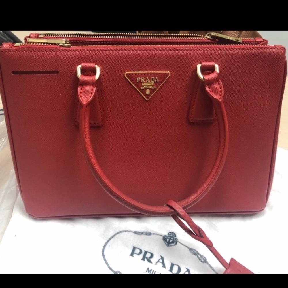 Prada luxury saffiano leather tote